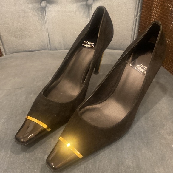 Jeffrey Campbell Conspiracy black and gold heels 8.5 - Picture 8 of 11